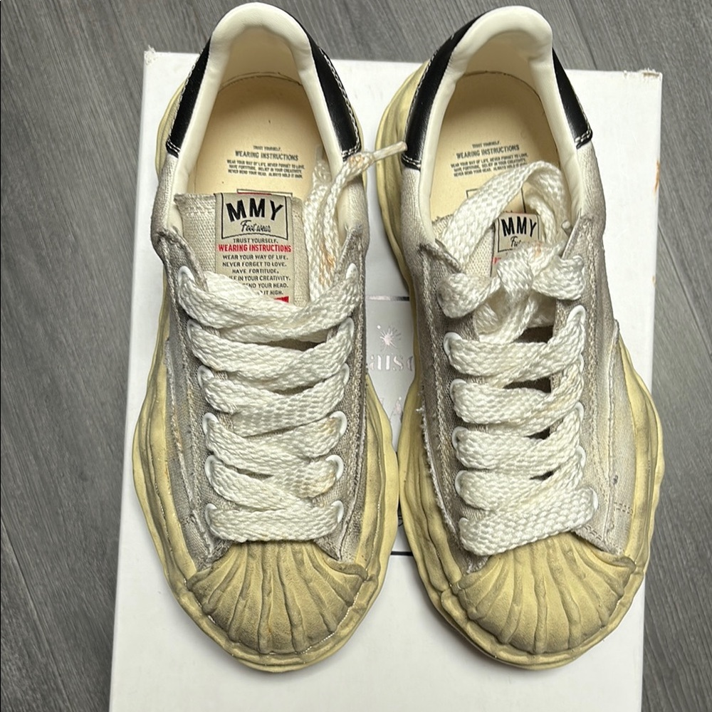 MMY White and Cream Sneakers